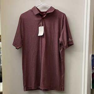 Stylish Burgundy Checkered Polo Shirt Boston Scott golf